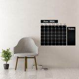 Office Calendar Chalkboard Vinyl Sticker - Editable Organizer Dry Erase Chalk Decal - Decords