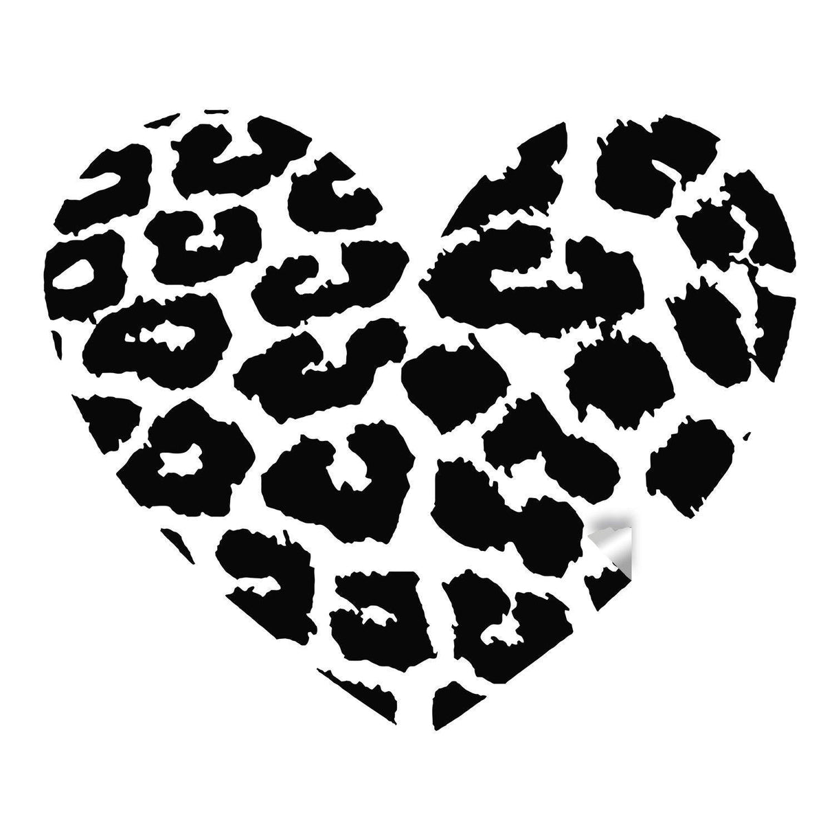 Leopard Heart Wall  Sticker - Art Print Texas Vinyl Decal - Decords