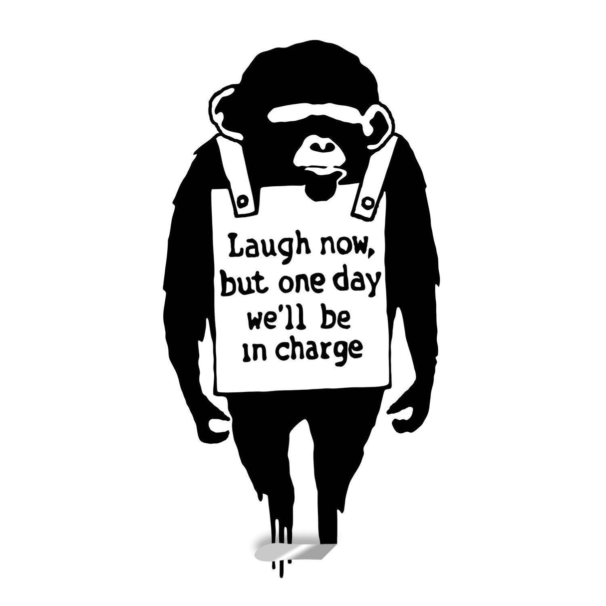 Banksy Monkey Wall Sticker - Art Vinyl Street Baksy Decal - Decords