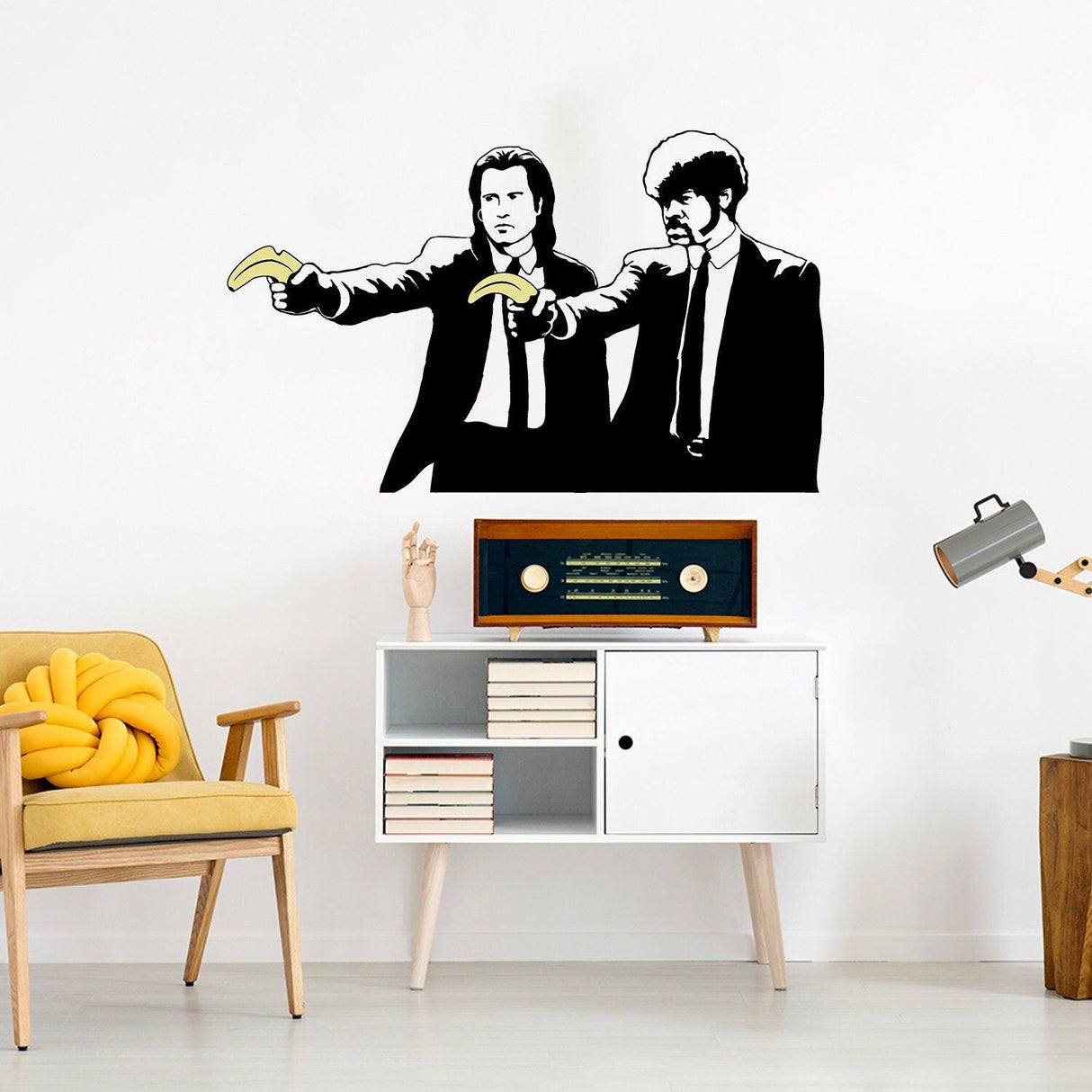 Banksy Pulp Fiction Sticker - Wall Art Vinyl Movie Jackson Pop Decal - Decords