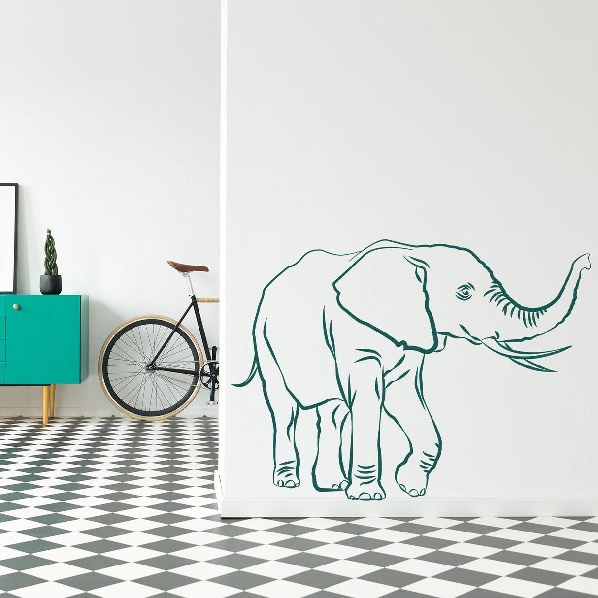 Elephant Stickers - Cute Vinyl Wall Animal Decal - Decords