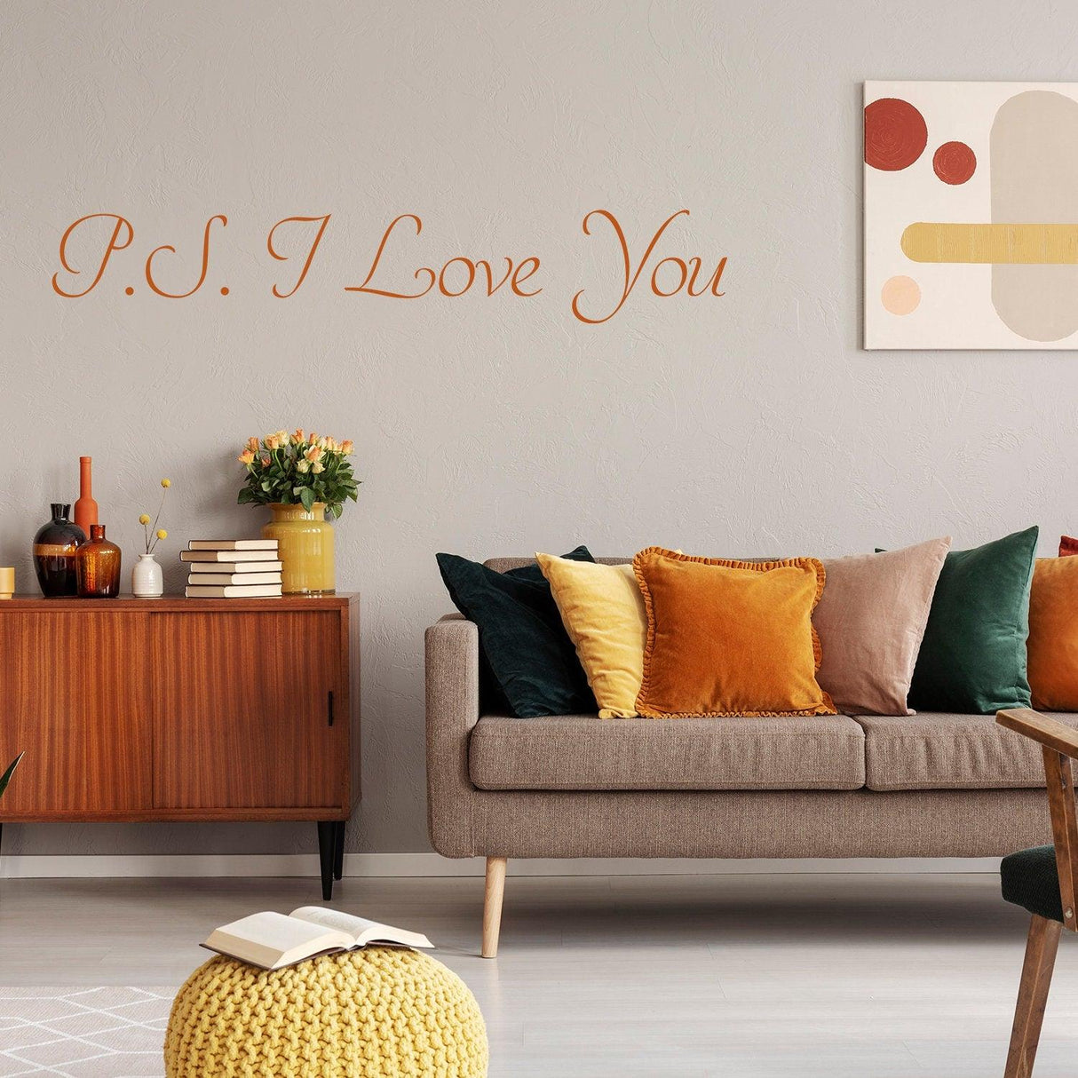 Ps I Love You Wall  Sticker - Romantic Bedroom Quote Decor Art Vinyl Decal - Decords