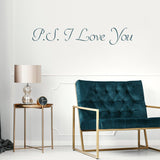 Ps I Love You Wall  Sticker - Romantic Bedroom Quote Decor Art Vinyl Decal - Decords