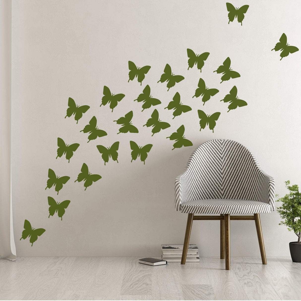 Butterflies Stickers For Wall - Car Laptop Vinyl Waterproof Art Sticker Set - Decords