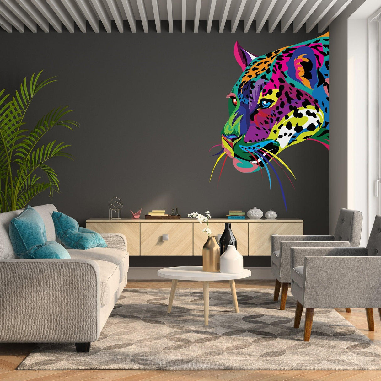 Wild Jaguar Wall Sticker - Cat Animal Art Vinyl Black Panther Decal - Decords