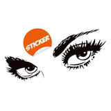 Woman Eye Vinyl Wall Sticker - Art Lash Face Girl Eyelash Decor Beauty Salon Decal - Decords