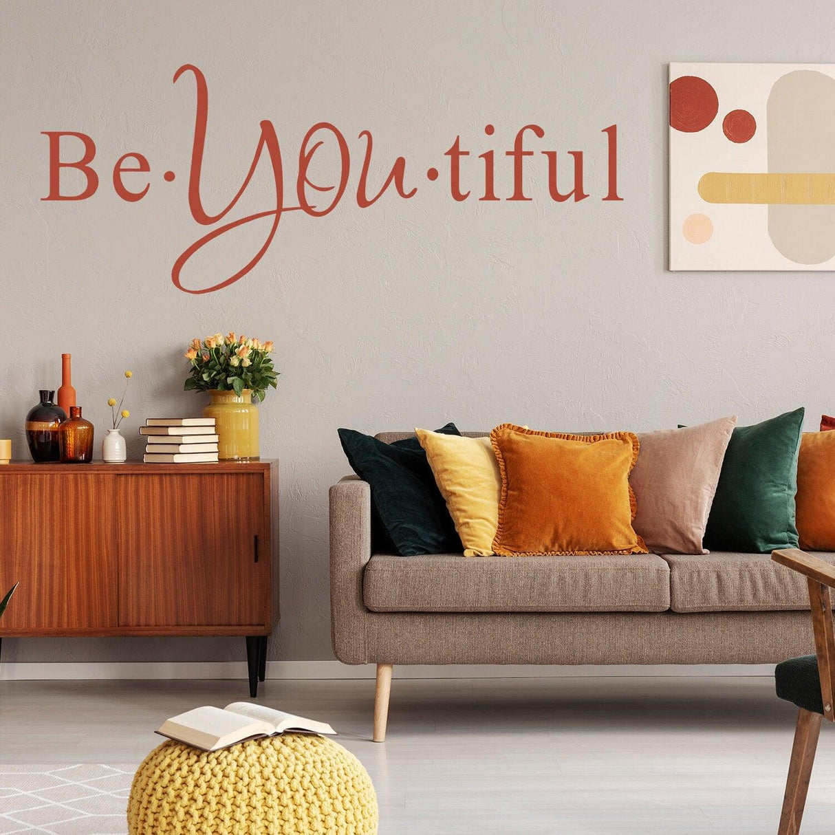 Beautiful Quote Wall Sticker - Be You Own Kind Of Tiful Beyoutiful Art Vinyl Decal - Decords