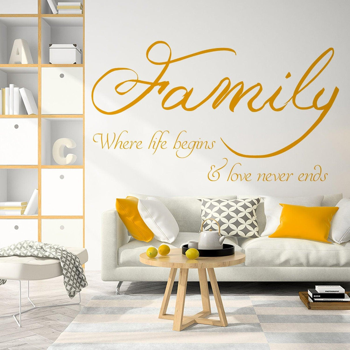 Family Quote Wall Sticker - Love Sign Decor  Vinyl Decal - Decords