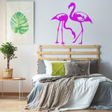 Flamingo Decal Pink Sticker - Tropical Art Cute Wall Decor Vinyl Stickers - Decords