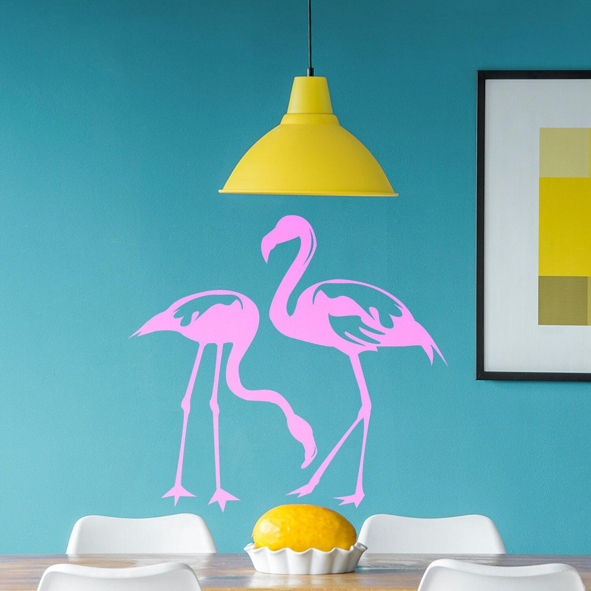 Flamingo Decal Pink Sticker - Tropical Art Cute Wall Decor Vinyl Stickers - Decords