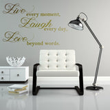 Live Laugh Love Sticker - Quote Art Mac Wall Stickers - Decords