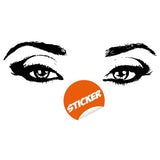 Woman Eye Vinyl Wall Sticker - Art Lash Face Girl Eyelash Decor Beauty Salon Decal - Decords