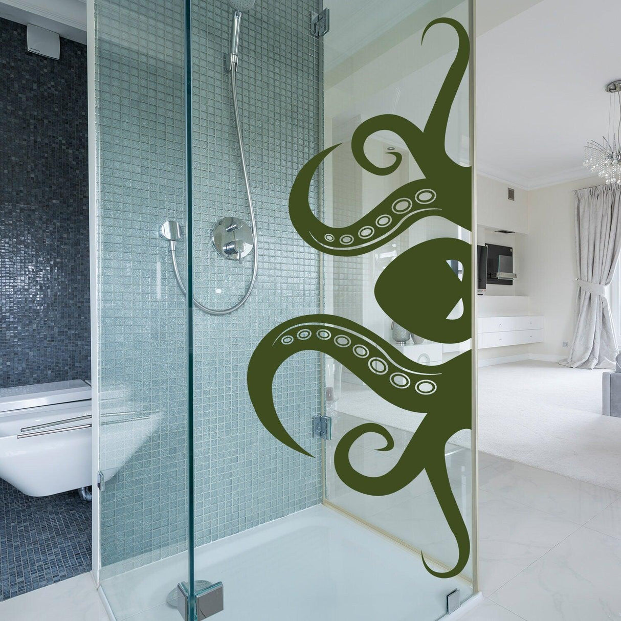 Octopus Tentacle Vinyl Wall Art Sticker - Bathroom Ocean Giant Sea Animal Lover Decor Die Cut Decal - Decords