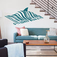 Banksy Barcode Shark Wall Sticker - Swimming Fish Under Bar Code Vinyl Decal - Decords