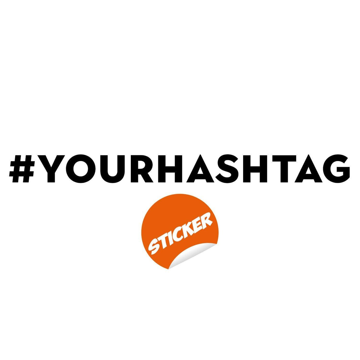 Custom Hashtag Vinyl Sticker - Personalized Hash Tag For Social media Decal - Decords