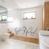 Get Naked Wall Bathroom Sticker - Shower Vinyl Quote Fun Bath Funny Sexy Decal - Decords