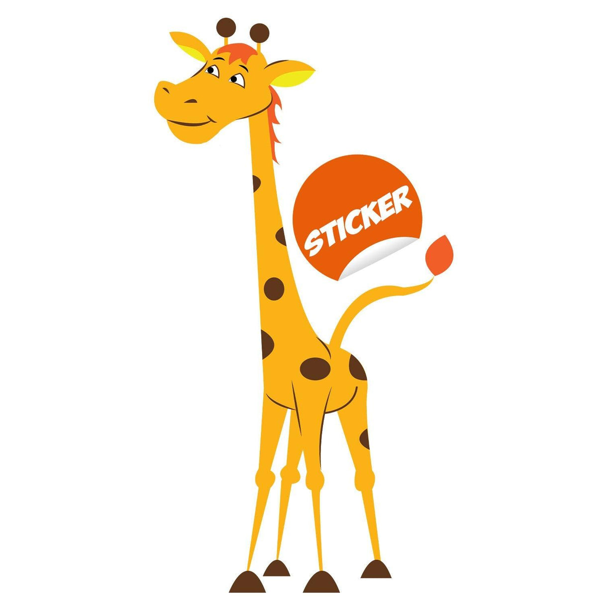 Nursery Giraffe Vinyl Wall Sticker - Baby Art Cute Funny Gift Animal Decor Decal - Decords