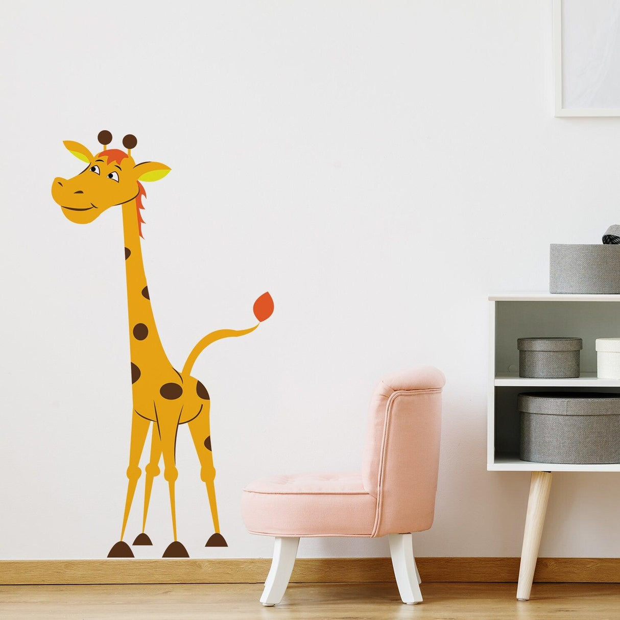 Nursery Giraffe Vinyl Wall Sticker - Baby Art Cute Funny Gift Animal Decor Decal - Decords