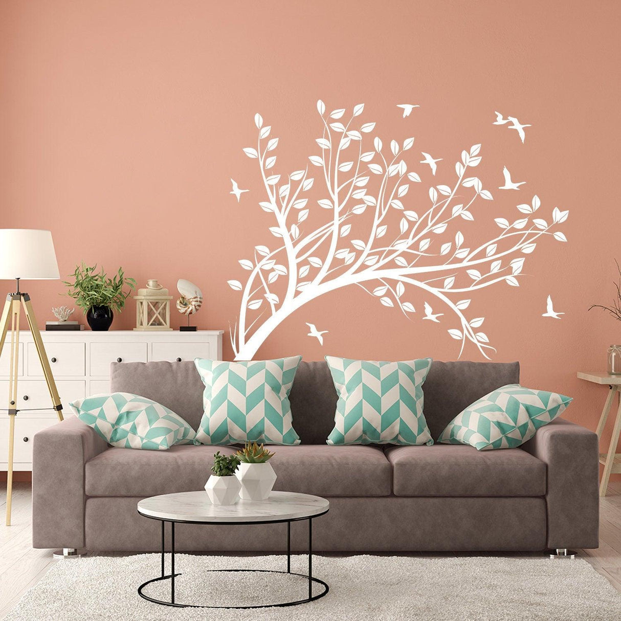 Branch Wall Tree Sticker Vinyl Decal - Bird Kids Room Decals - Decords