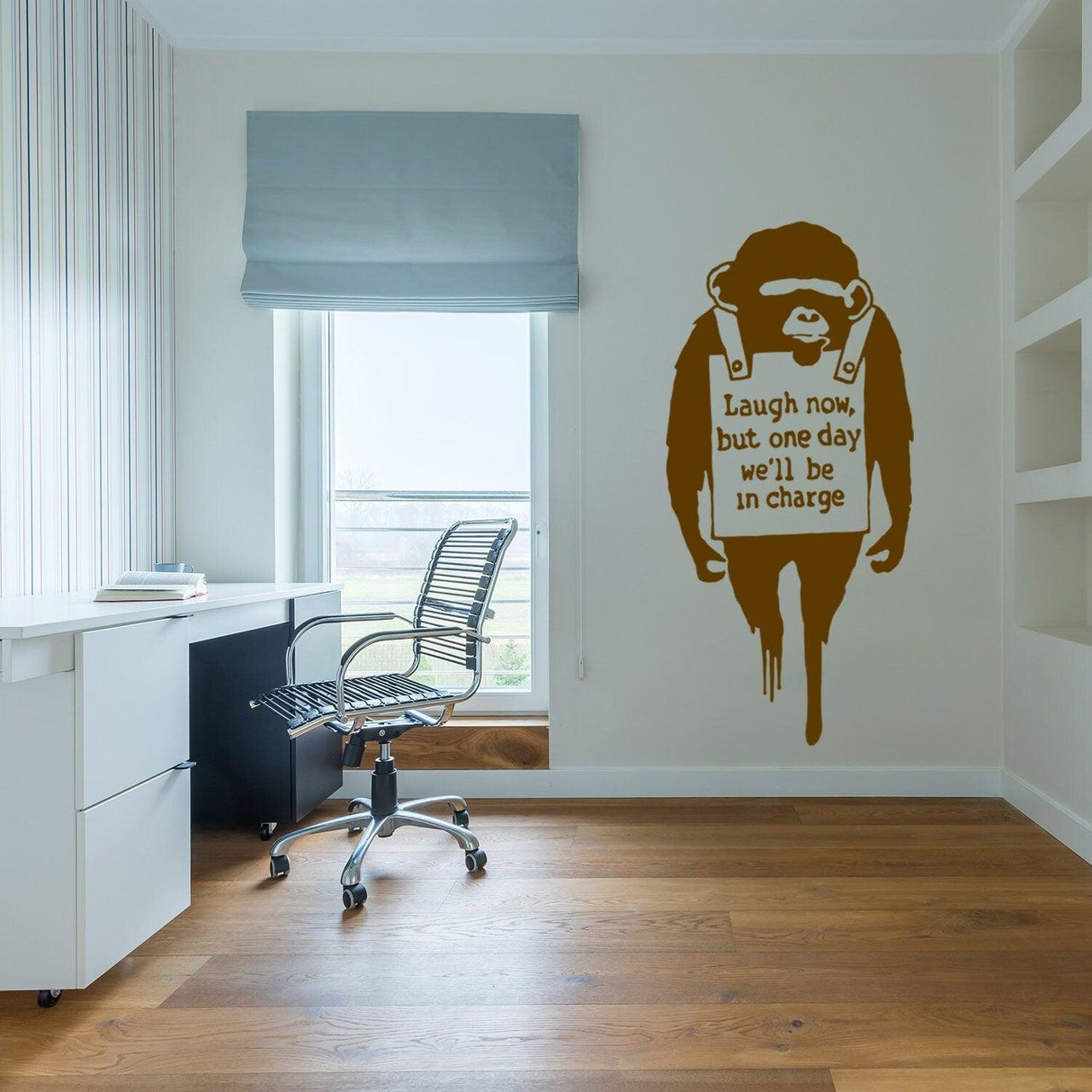 Banksy Monkey Wall Sticker - Art Vinyl Street Baksy Decal - Decords