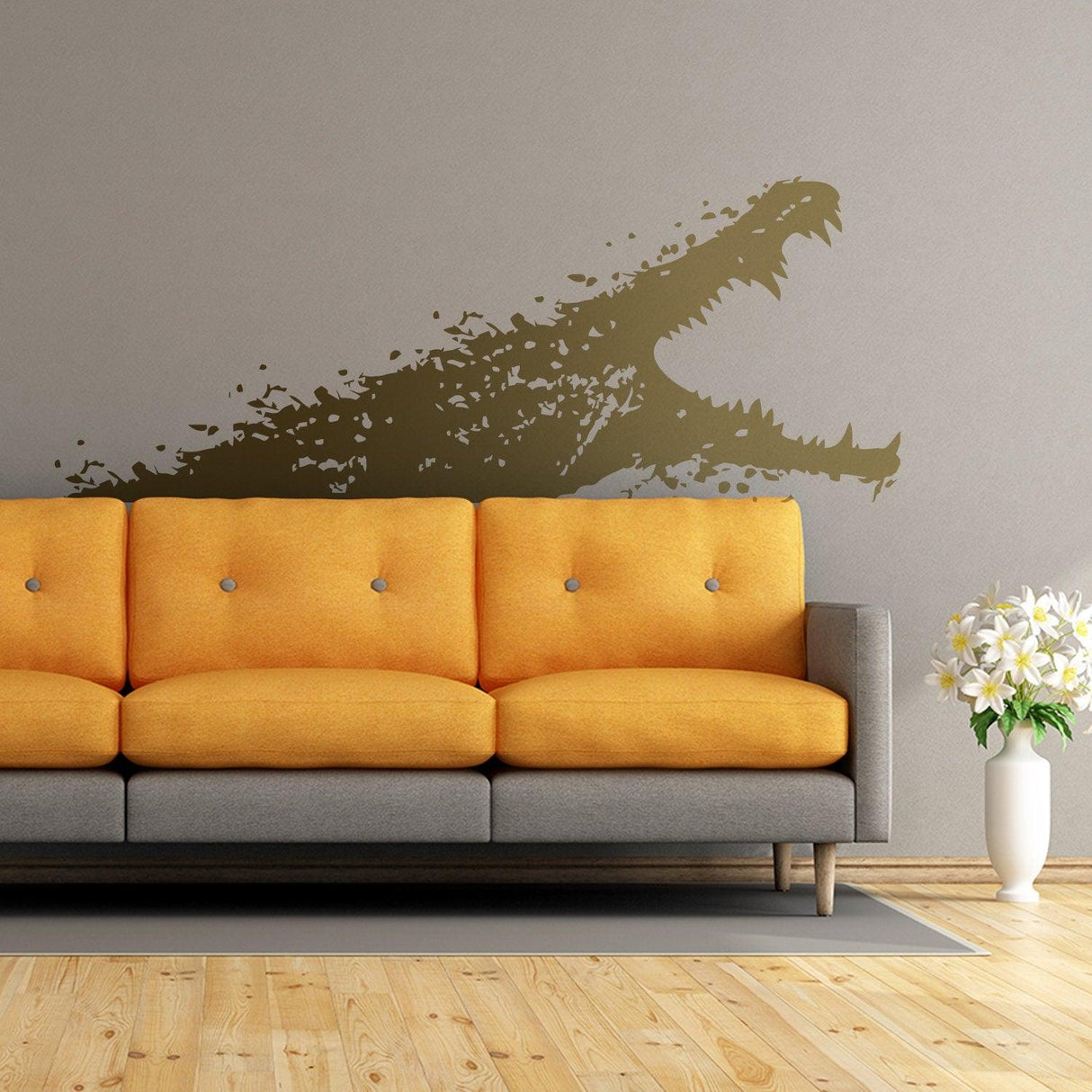 Aligator Wall Sticker - Gator Vinyl Decal - Decords