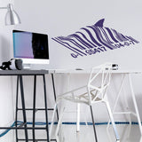 Banksy Barcode Shark Wall Sticker - Swimming Fish Under Bar Code Vinyl Decal - Decords