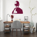 Banksy Middle Finger Art Wall Decal - Street Police Graffiti Work Policeman Sticker - Decords