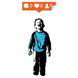 Banksy Crying Boy Wall Sticker - Street Art Graffiti Social Media Decal - Decords