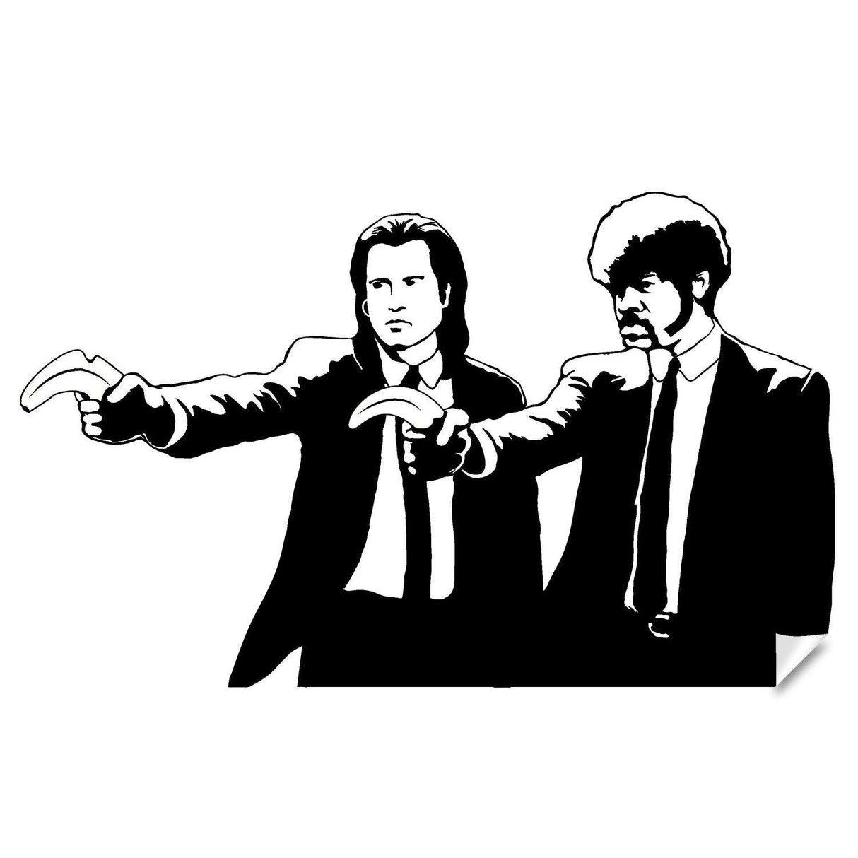 Banksy Pulp Fiction Sticker - Wall Art Vinyl Movie Jackson Pop Decal - Decords