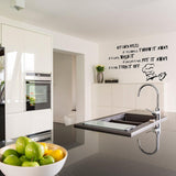 Family Kitchen Rule Quote Wall Sticker - House Art Home Sign Decor Funny Saying Vinyl Decal - Decords