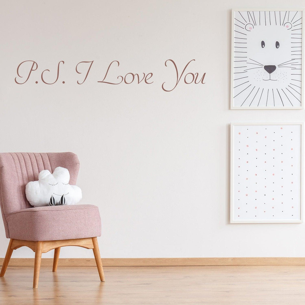 Ps I Love You Wall  Sticker - Romantic Bedroom Quote Decor Art Vinyl Decal - Decords