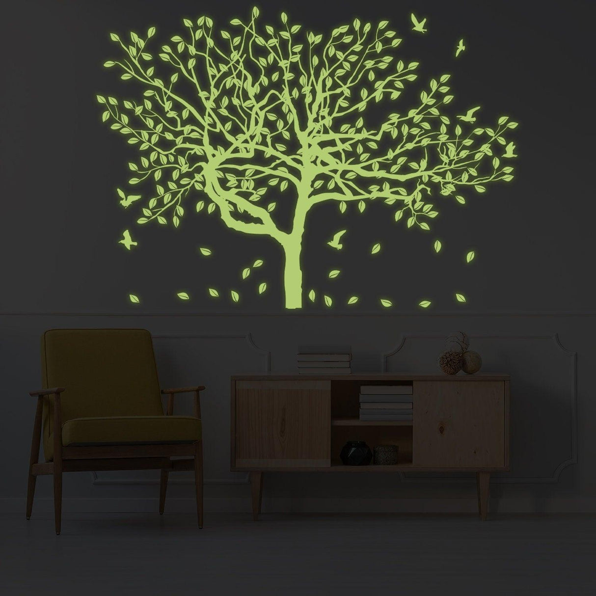 Glow In The Dark Wall Vinyl Sticker Art - Luminescent Neon Night Glowing Light Decal Kid Room Stick - Decords