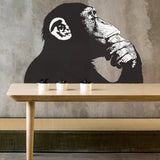 Thinking Monkey Wall Sticker - Banksy Street Art Print Waterproof Vinyl Decal Gift - Decords