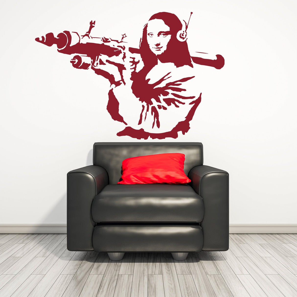 Banksy Mona Lisa Wall Sticker - Laptop Car Tablet Da Vinci Joconda Art Vinyl Decal - Decords