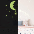 Glowing Moon with Stars Sky Sticker - Glow in the Dark Falling Star Decor Decals - Decords