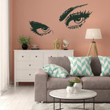 Woman Eye Vinyl Wall Sticker - Art Lash Face Girl Eyelash Decor Beauty Salon Decal - Decords