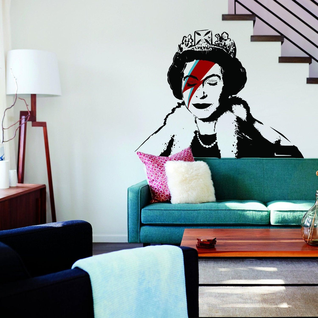 Banksy Queen Vinyl Sticker - Funny Wall Black Weatherproof Art Decal - Decords