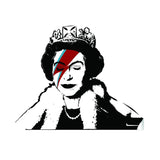 Banksy Queen Vinyl Sticker - Funny Wall Black Weatherproof Art Decal - Decords