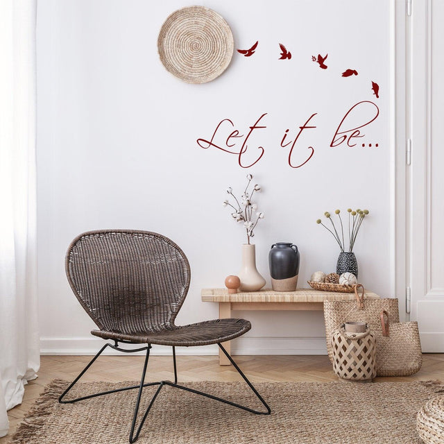 Let It Be Wall Sticker - Lets Go Love  Vinyl Decal - Decords