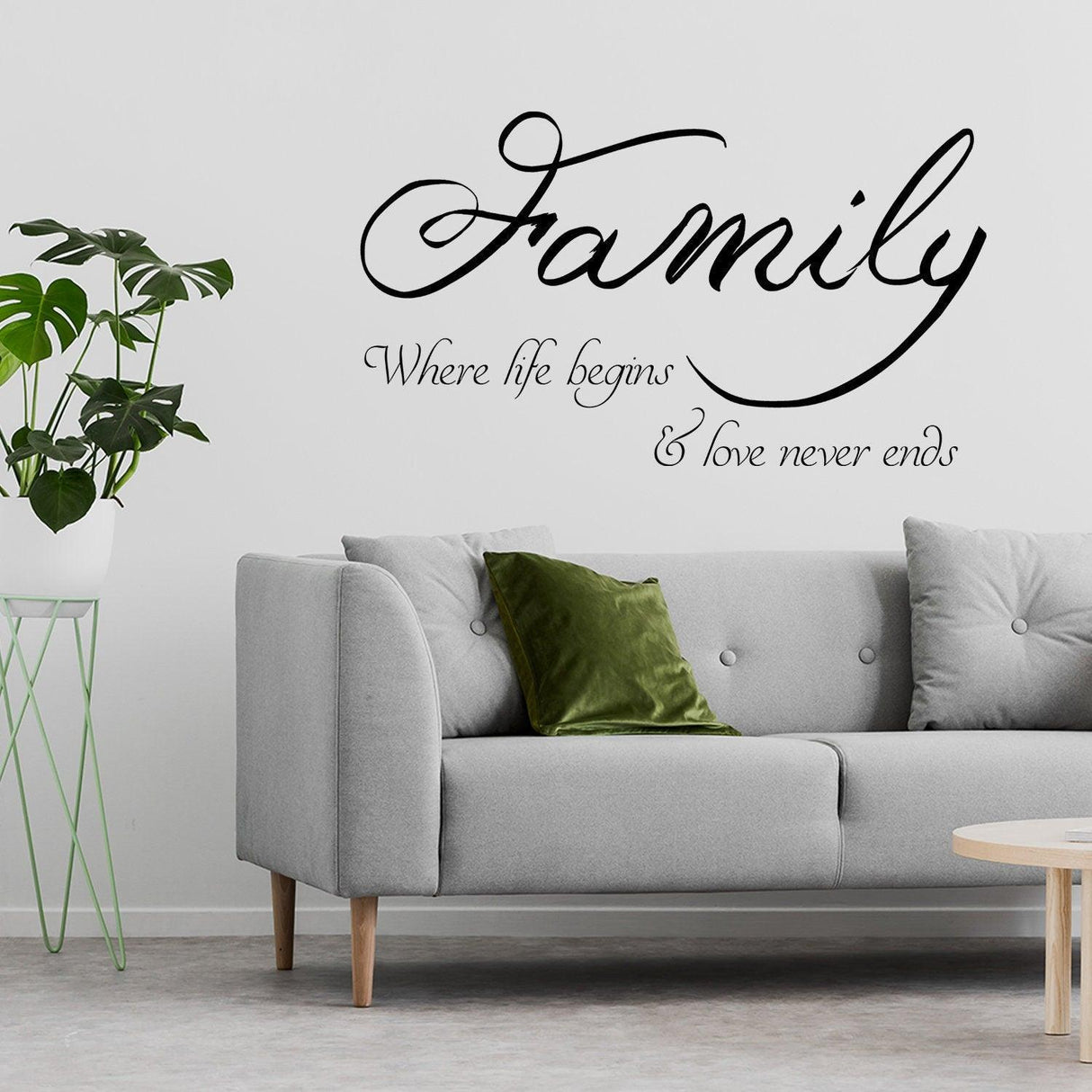 Family Quote Wall Sticker - Love Sign Decor  Vinyl Decal - Decords