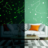 225x Glow In Dark Zodiac Star Wall Sticker - Nursery Ceiling Glowing Vinyl Luminous Decor Decal - Decords