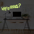 Why So Serious Joker Glow In Dark Wall Vinyl Sticker - Night Glowing Evil Villain Quote Decal - Decords