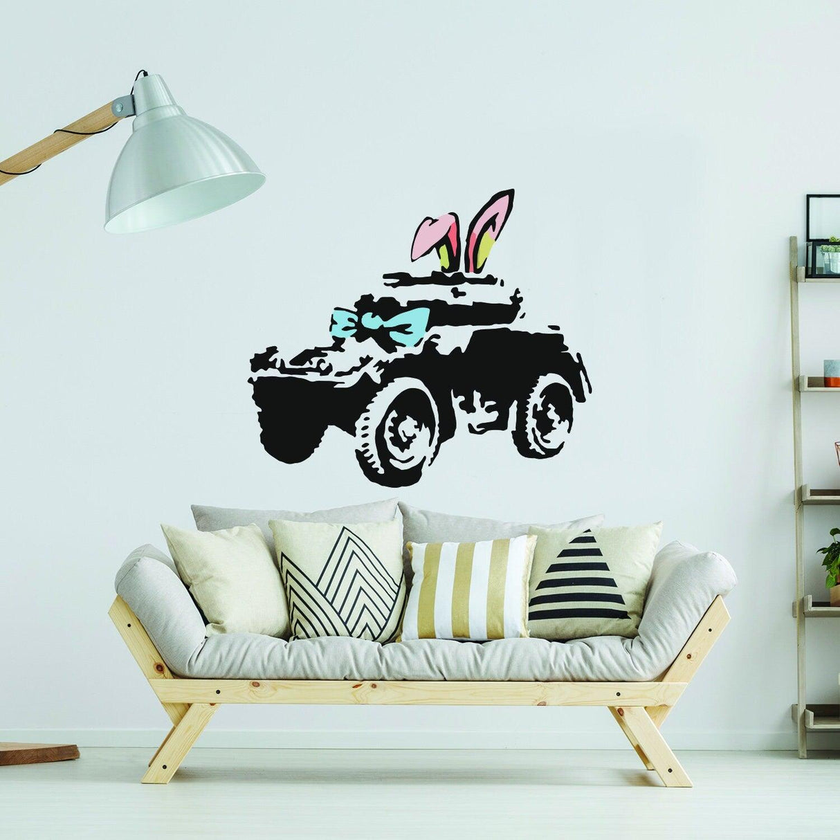 Banksy Armoured Car Wall Art Sticker - Street Graffiti Artwork Cool Vinyl Decal - Decords