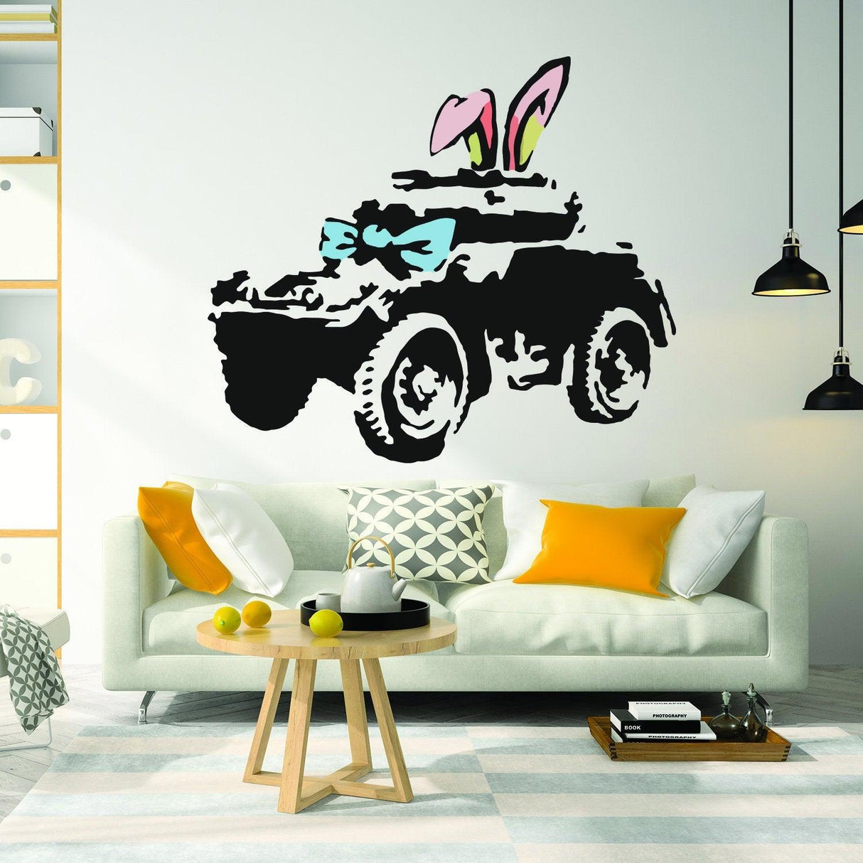 Banksy Armoured Car Wall Art Sticker - Street Graffiti Artwork Cool Vinyl Decal - Decords