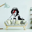 Banksy Queen Vinyl Sticker - Funny Wall Black Weatherproof Art Decal - Decords