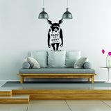 Banksy Laugh Now Monkey Wall Sticker - Art Vinyl Street Baksy Graffiti Decal - Decords