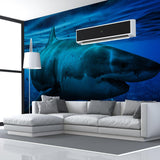 Ocean Shark Wallpaper Art Decal - Underwater 3d Decor Wall Paper Removable Sticker - Decords