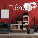 Headphones Vinyl Wall Sticker - Music Art Dj Die cut Weatherproof Decal - Decords