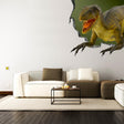 3d Dinosaurus Art Animal Hole In Wall Sticker - Vinyl Decor Broken Illusion Peel And Stick Decal - Decords