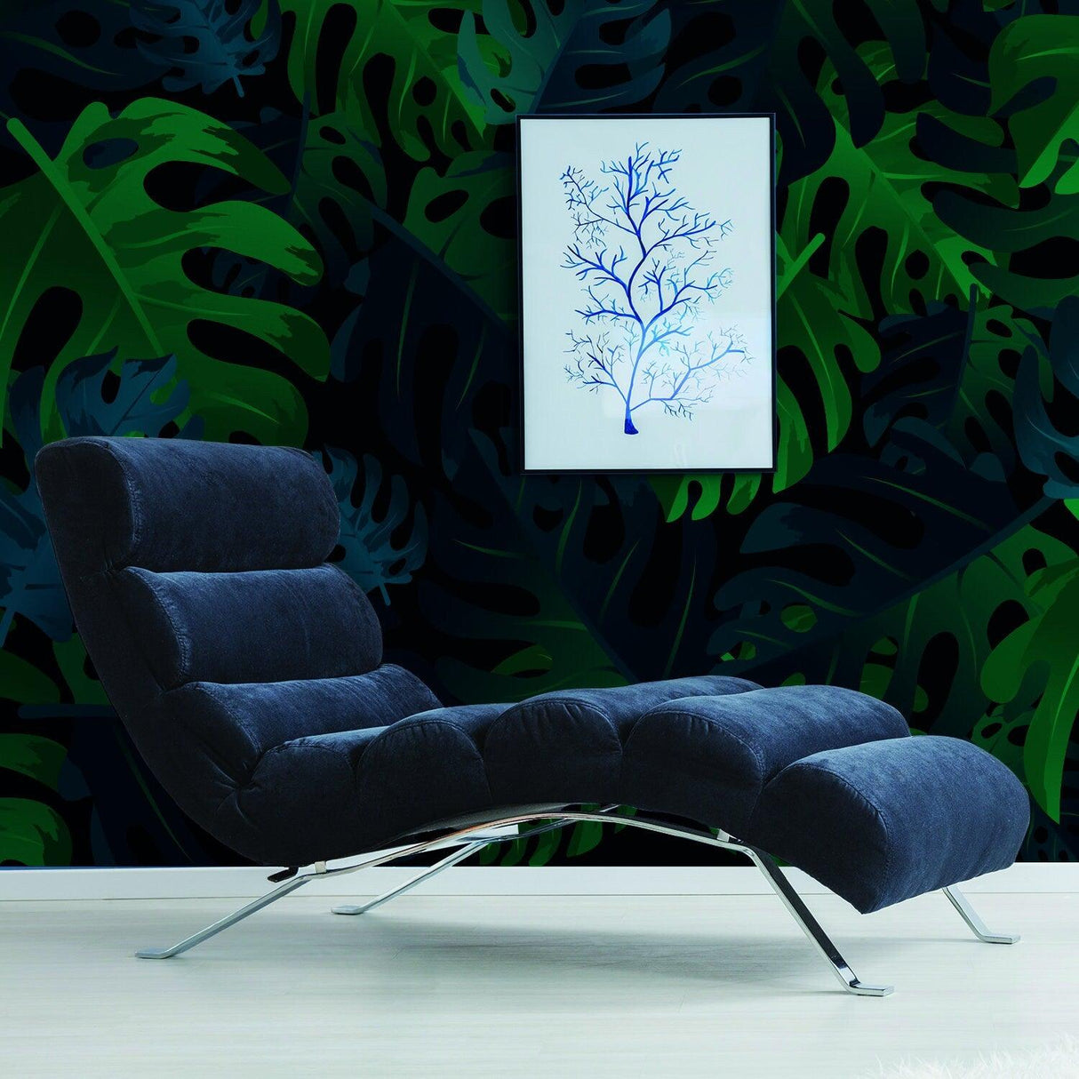 Leaves Wallpaper Tapestry Decor - Green Room Tropical Stick Peel Hanging - Decords